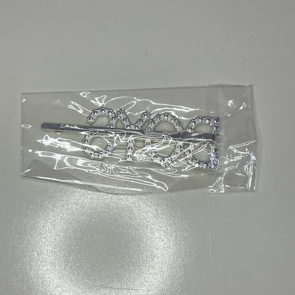 Crystal Rhinestone Studded Metal Hair Pin Accessory “BOYS” - Picture 13 of 15